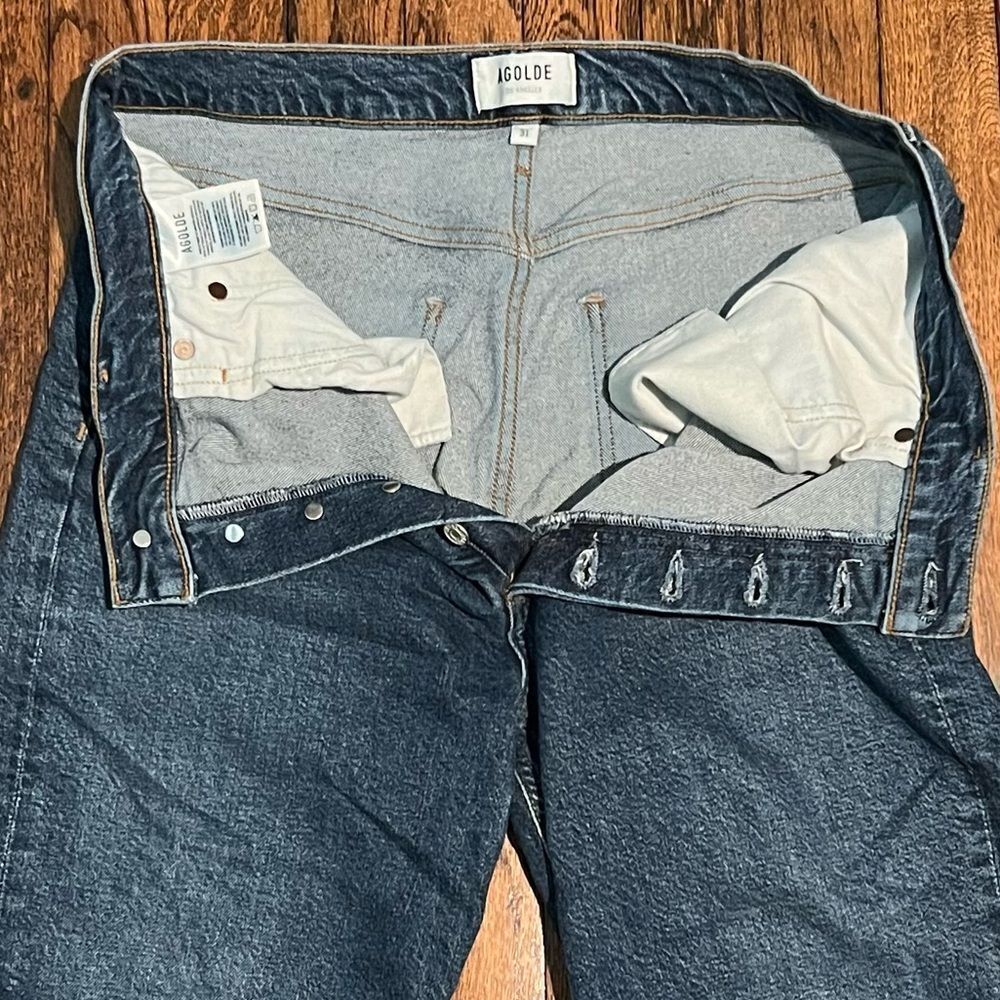 Agolde Riley High Rise Straight Crop Jean size 31 - Picture 4 of 11